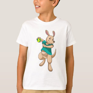 Kangaroo als Handballspieler mit Handball T-Shirt