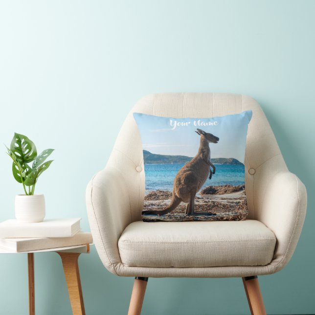 Kangaroo am Strand Australien Kissen (Stuhl )