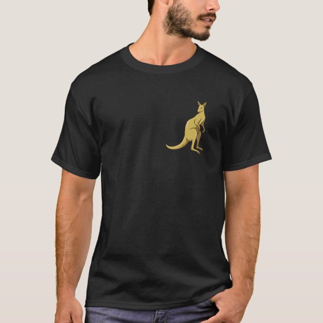 Kangaroo Artwork Australien T-Shirt (Vorderseite)