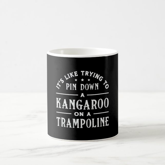 Kangaroo auf Trampolin Gymnastikreise Kaffeetasse (Mittel)