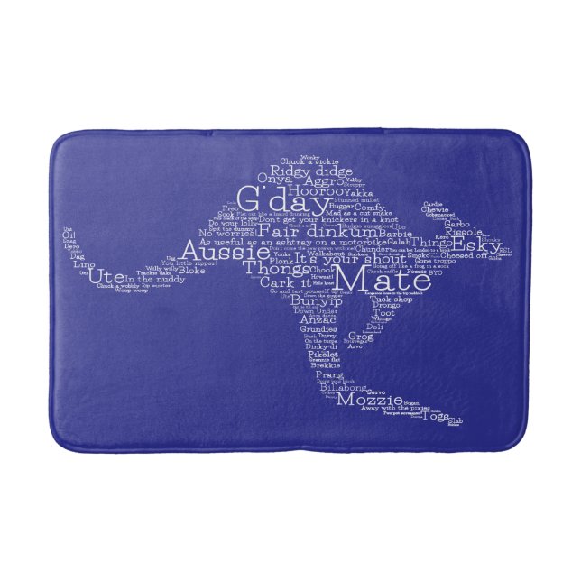 Kangaroo aus australischer Slang Badematte (Vorderseite)