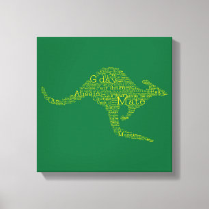 Kangaroo aus australischer Slang Leinwanddruck