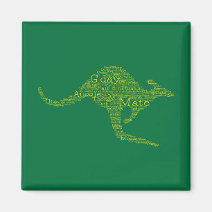 Kangaroo aus australischer Slang Magnet