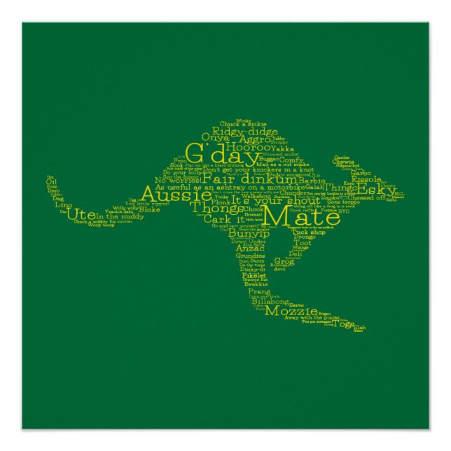 Kangaroo aus australischer Slang Poster (Vorderseite)