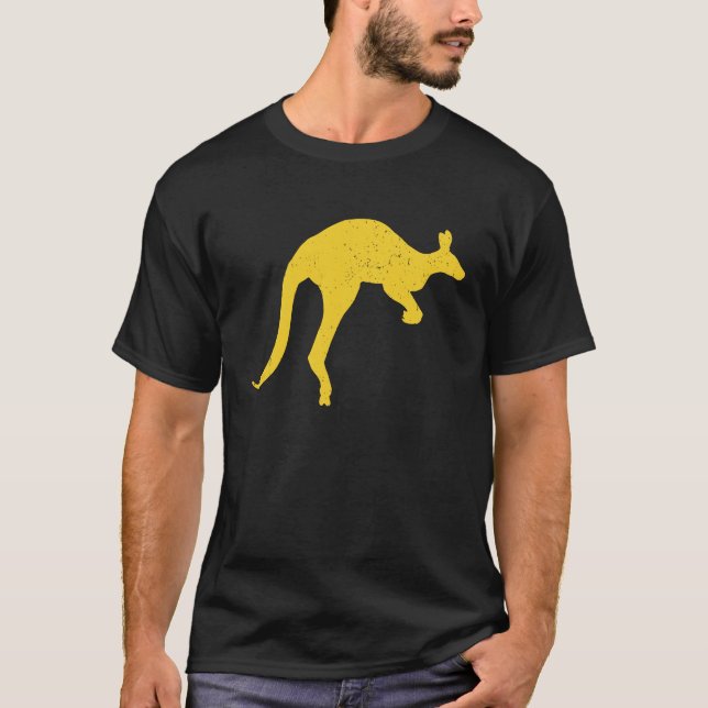 Kangaroo Aussie Australia Roo Yellow Kangaroo T-Shirt (Vorderseite)
