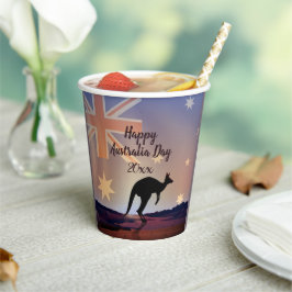 Kangaroo Australia Day Pappbecher