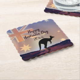 Kangaroo Australia Day Untersetzer