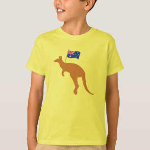 Kangaroo australia Fahnengelbe Kinder T-Shirt
