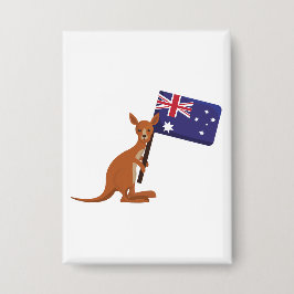 kangaroo australia flag button