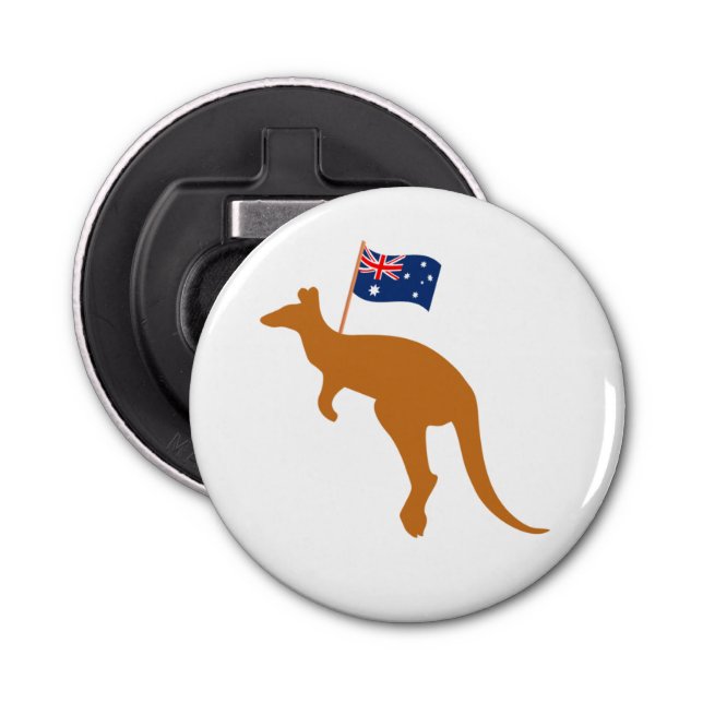 Kangaroo-Australia-Flagge Flaschenöffner (Vorderseite)