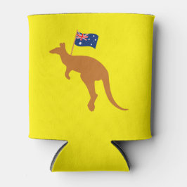 Kangaroo-Australia-Flagge gelb Dosenkühler