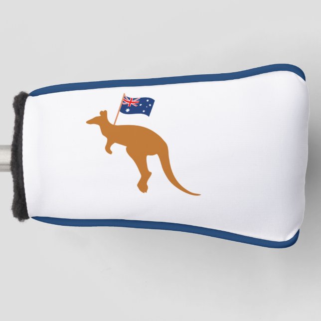 Kangaroo australia Flaggenputter Golf Headcover (Vorderseite)