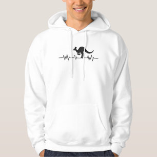 Kangaroo Australia Pulse Heartbeat Australischer S Hoodie