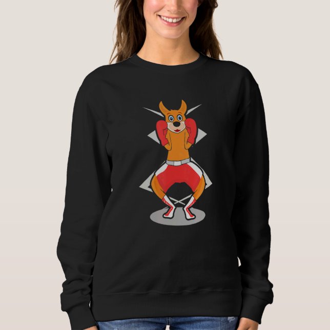 Kangaroo Australian Boxing Boxing Gloves Boxer Coa Sweatshirt (Vorderseite)