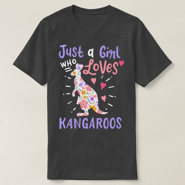 Kangaroo Australian Kangaroo Lover T-Shirt (Design vorne)