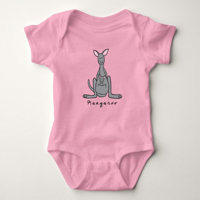 Kangaroo Baby Bodysuit (mit Sockel) Baby Strampler (Vorderseite)