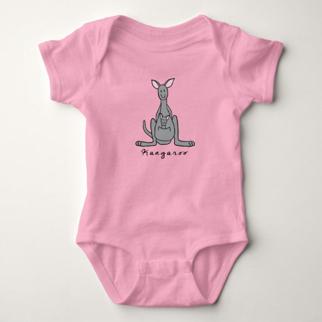 Kangaroo Baby Bodysuit (mit Sockel) Strampler (Vorderseite)