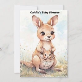 Kangaroo-Baby-Digital-Download-Einladungen Einladung
