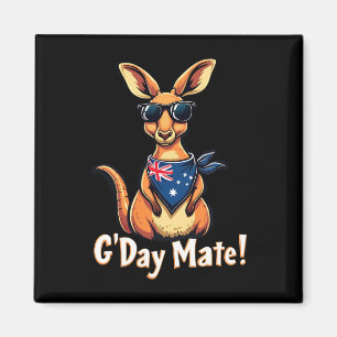 Kangaroo Bandana Australian Flag Celebrate Aussie Magnet