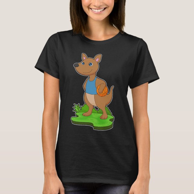 Kangaroo Basketball-Spieler Basketball T-Shirt (Vorderseite)