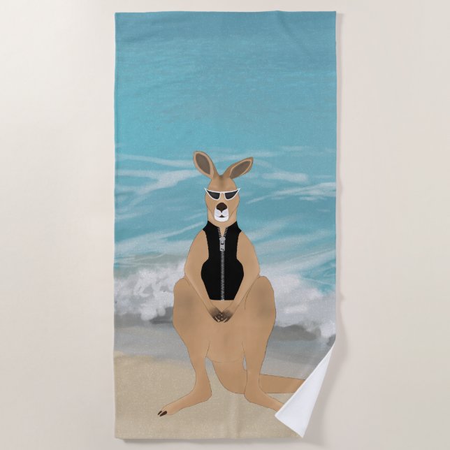 Kangaroo Beach Handtuch (Vorderseite)