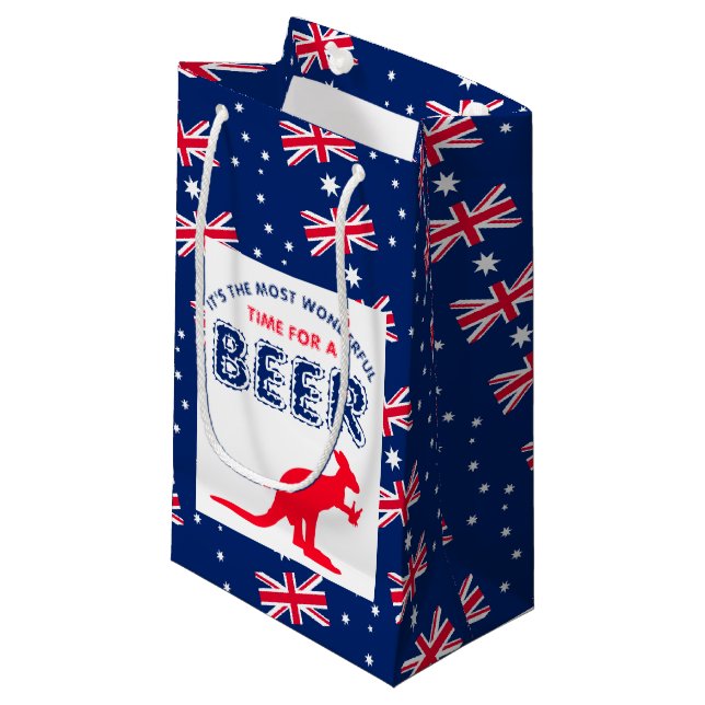 Kangaroo Beer, Weihnachtsfahne der australischen F Kleine Geschenktüte (Vorderseite Schrägansicht)