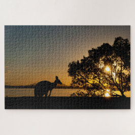Kangaroo bei Sonnenuntergang 1014 Stück Puzzle