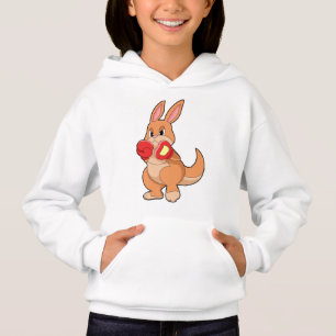 Kangaroo beim Boxen mit Boxhandschuhen Hoodie