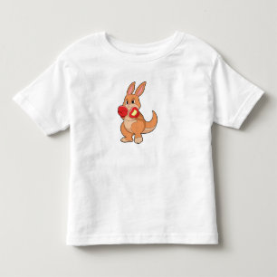 Kangaroo beim Boxen mit Boxhandschuhen Kleinkind T-shirt