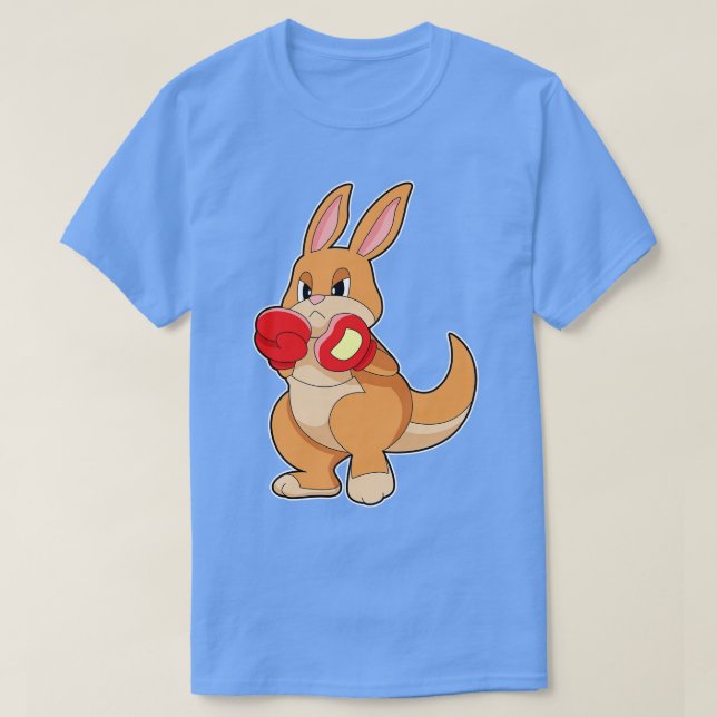 Kangaroo beim Boxen mit Boxhandschuhen T-Shirt (Design vorne)