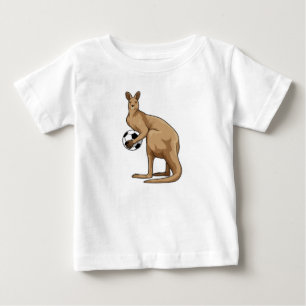 Kangaroo beim Fußballsport Baby T-shirt