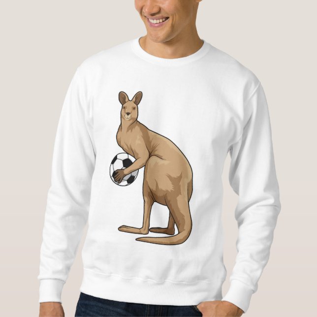 Kangaroo beim Fußballsport Sweatshirt (Vorderseite)