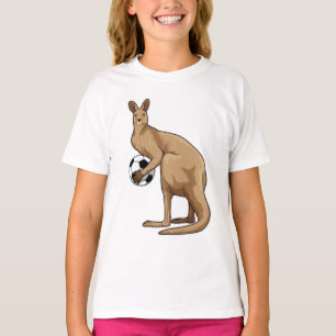 Kangaroo beim Fußballsport T-Shirt