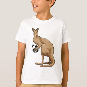 Kangaroo beim Fußballsport T-Shirt