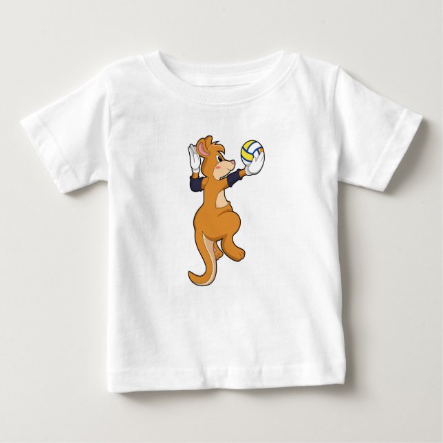 Kangaroo beim Volleyballsport Baby T-shirt (Vorderseite)
