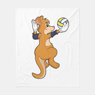 Kangaroo beim Volleyballsport Fleecedecke