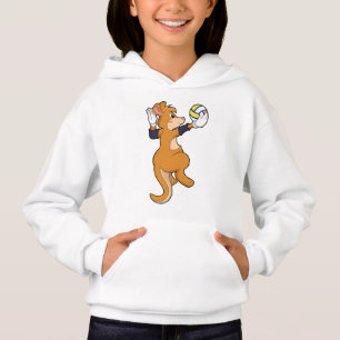 Kangaroo beim Volleyballsport Hoodie