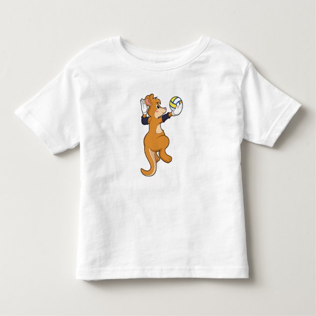 Kangaroo beim Volleyballsport Kleinkind T-shirt (Vorderseite)