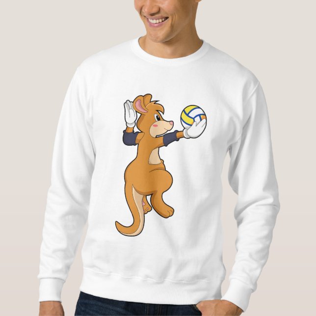 Kangaroo beim Volleyballsport Sweatshirt (Vorderseite)