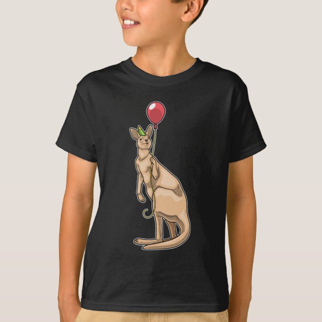 Kangaroo Birthday Balloon T-Shirt (Vorderseite)