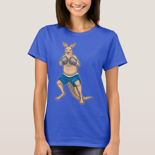Kangaroo Boxer Boxhandschuhe Boxen T-Shirt (Vorderseite)