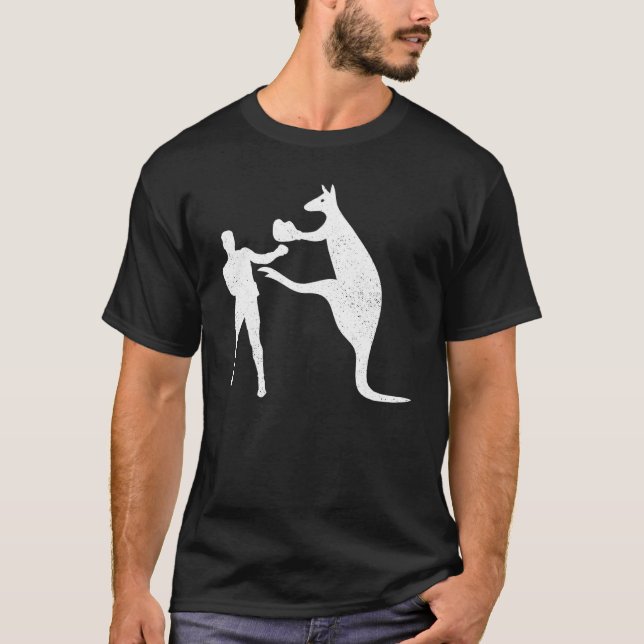 Kangaroo Boxing T-Shirt Australian Proud (Vorderseite)