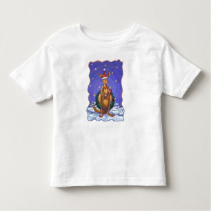 Kangaroo Christmas Starry Night Kleinkind T-shirt