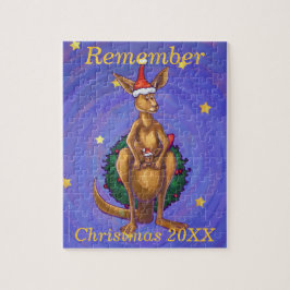 Kangaroo Christmas Starry Night Puzzle