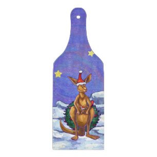Kangaroo Christmas Starry Night Schneidebrett