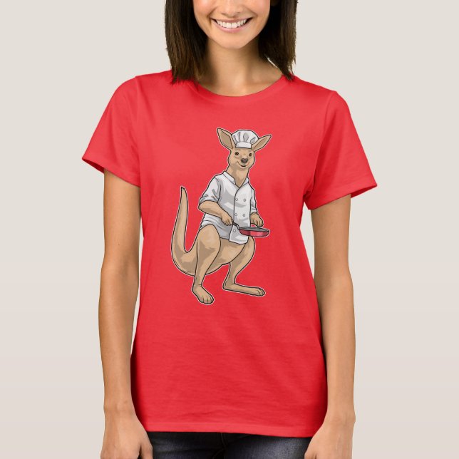 Kangaroo Cook Pan Cooking T-Shirt (Vorderseite)