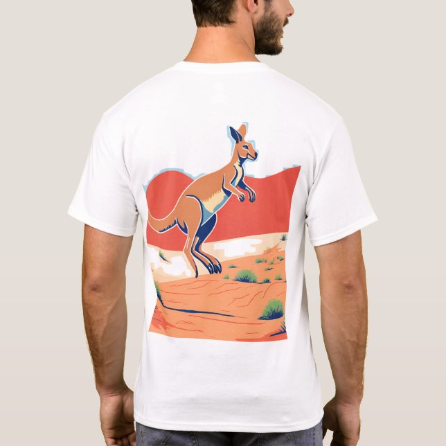 Kangaroo Design T-Shirt (Rückseite)