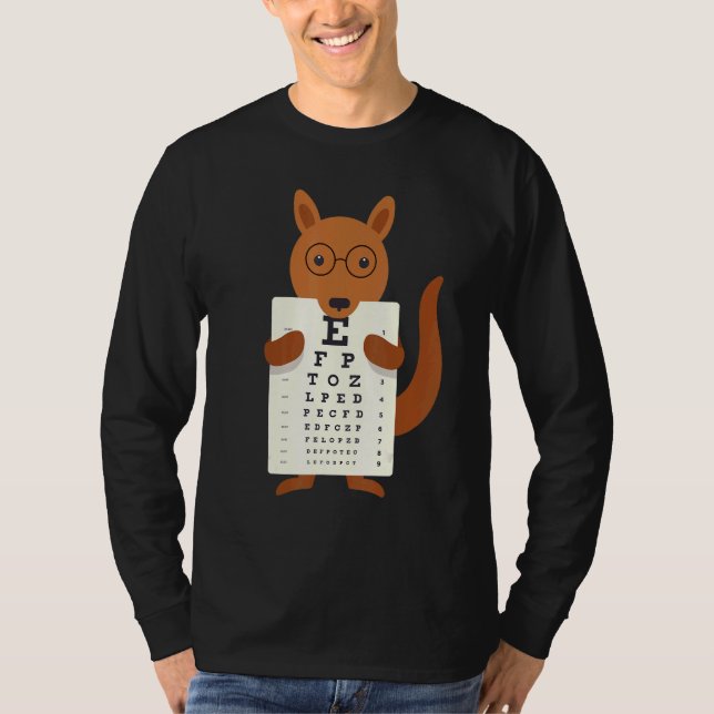 Kangaroo Eye Chart Snellen Chart T-Shirt (Vorderseite)