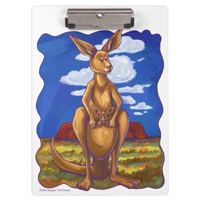 Kangaroo-Geschenke und Zubehör Klemmbrett (Vorderseite)