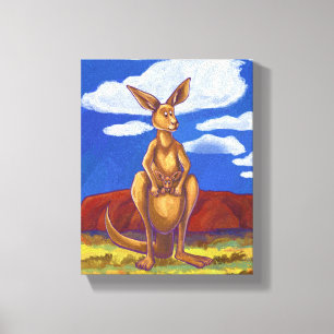 Kangaroo-Geschenke und Zubehör Leinwanddruck